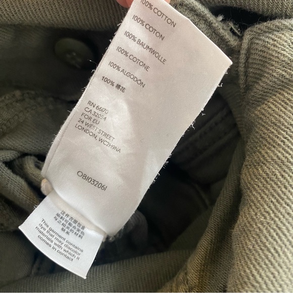 Free People Gia Long Sleeve Coverall Jumpsuit Military Army Green Size XS - Picture 14 of 14